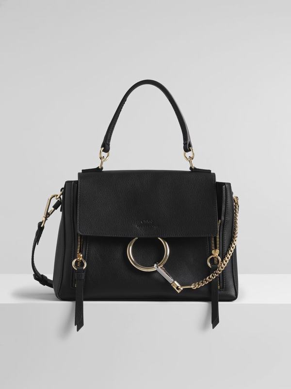 Chloé Bolsos Mujer Faye Day Negras Suede Cowhide WIRS92453